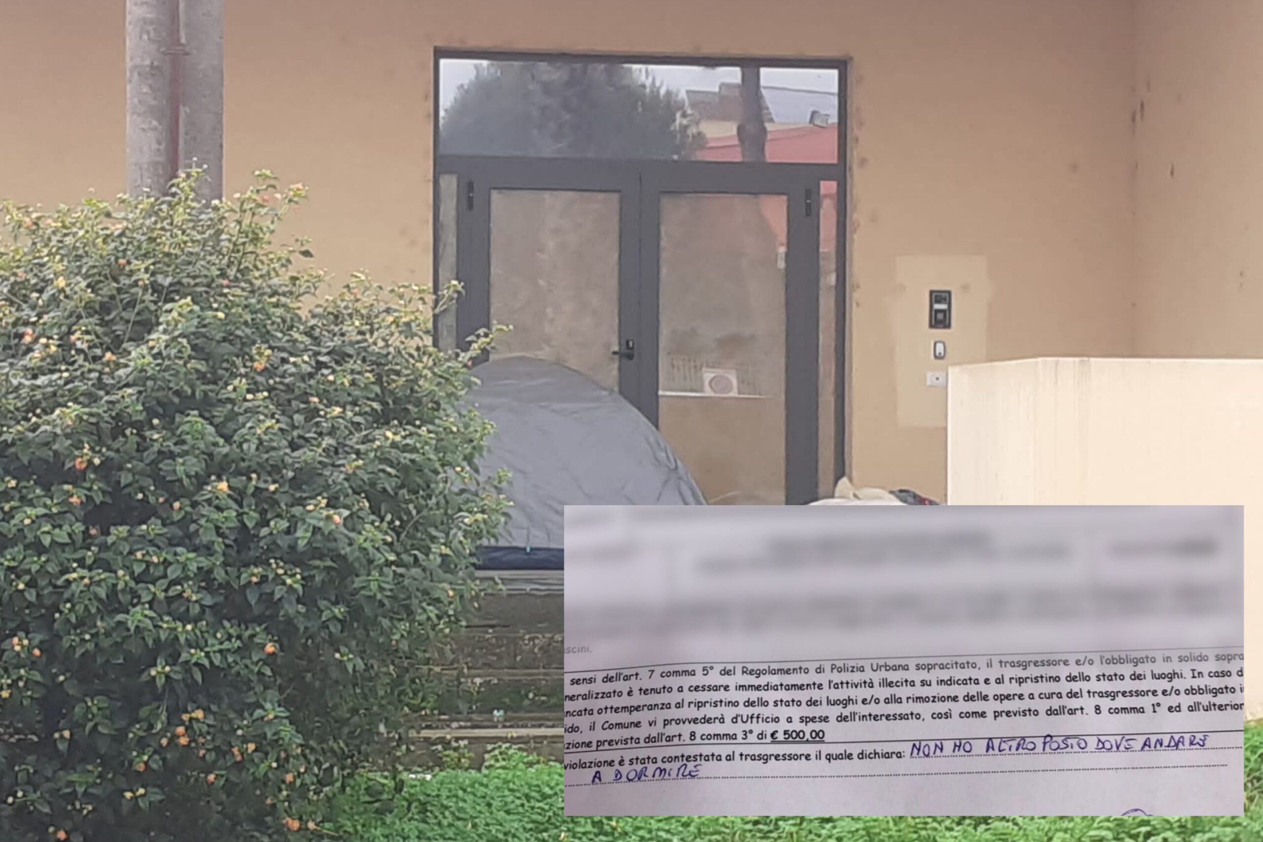 Assemini, il calvario di un senzatetto: multato due volte in una settimana per avere occupato il suolo pubblico