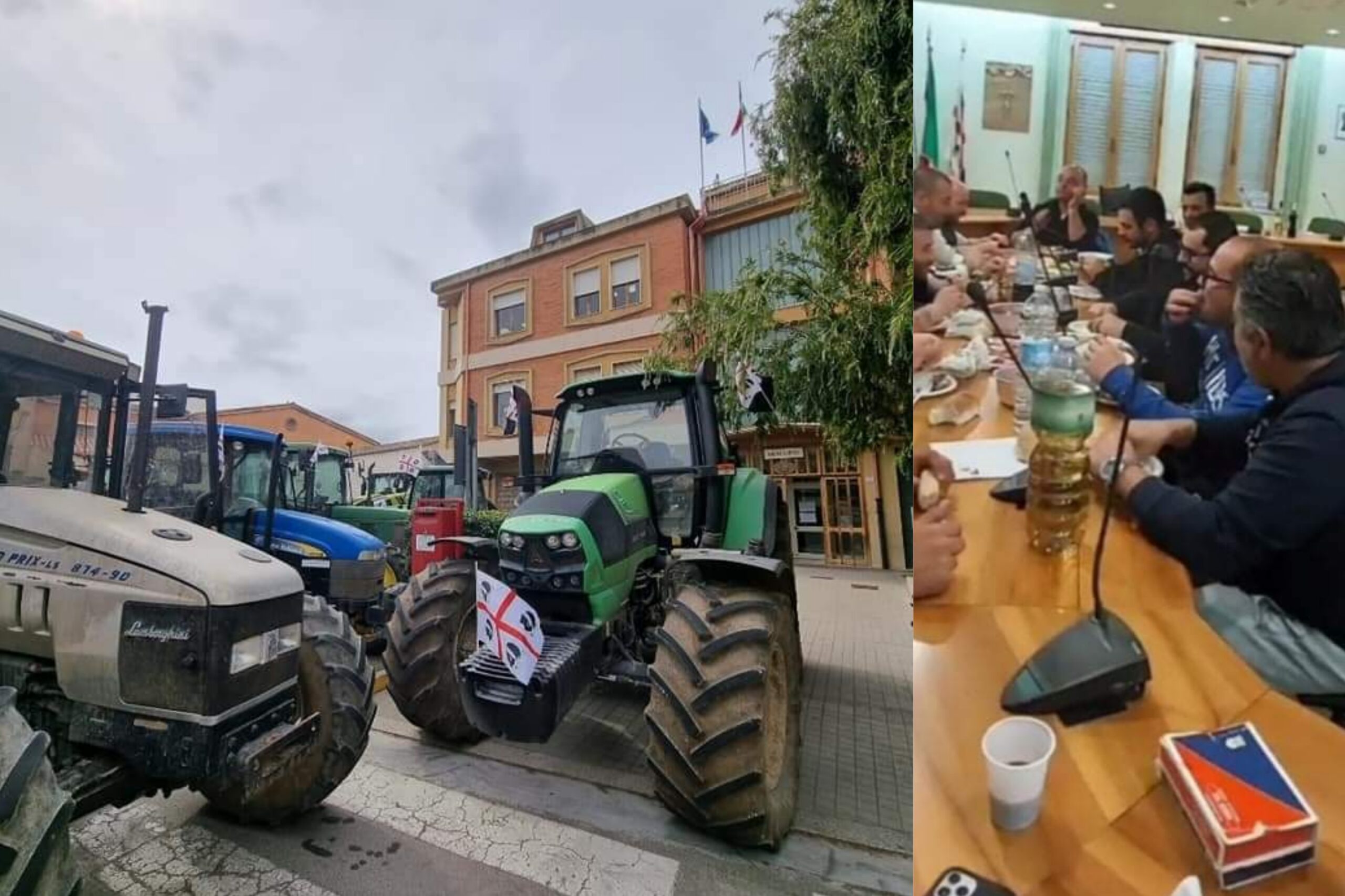 Dilaga la protesta degli agricoltori e degli allevatori, occupato il Comune a Serramanna