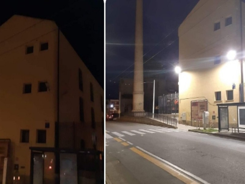 Selargius, addio al buio in via Gallus: 3 maxi luci davanti alle strisce pedonali