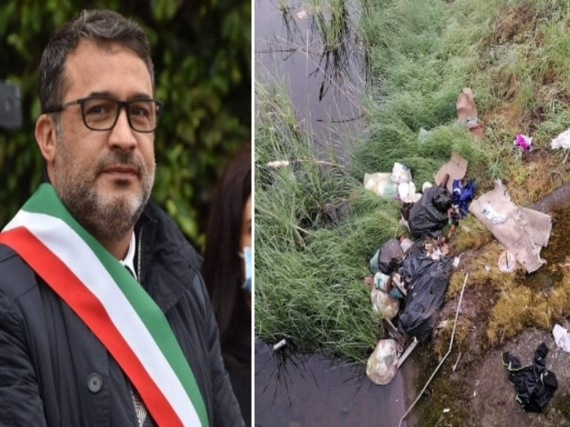 Getta rifiuti sotto il ponte a Villaspeciosa, il sindaco: “Spero che ti arrivino gli insulti”