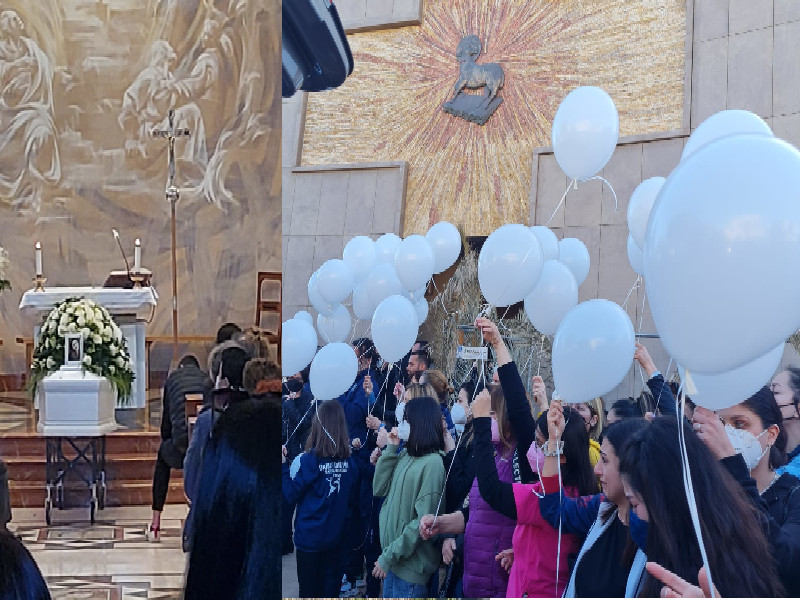 Sestu, una danza di palloncini per l’addio a Alessia Pireddu: “Ballerai nell’infinito”