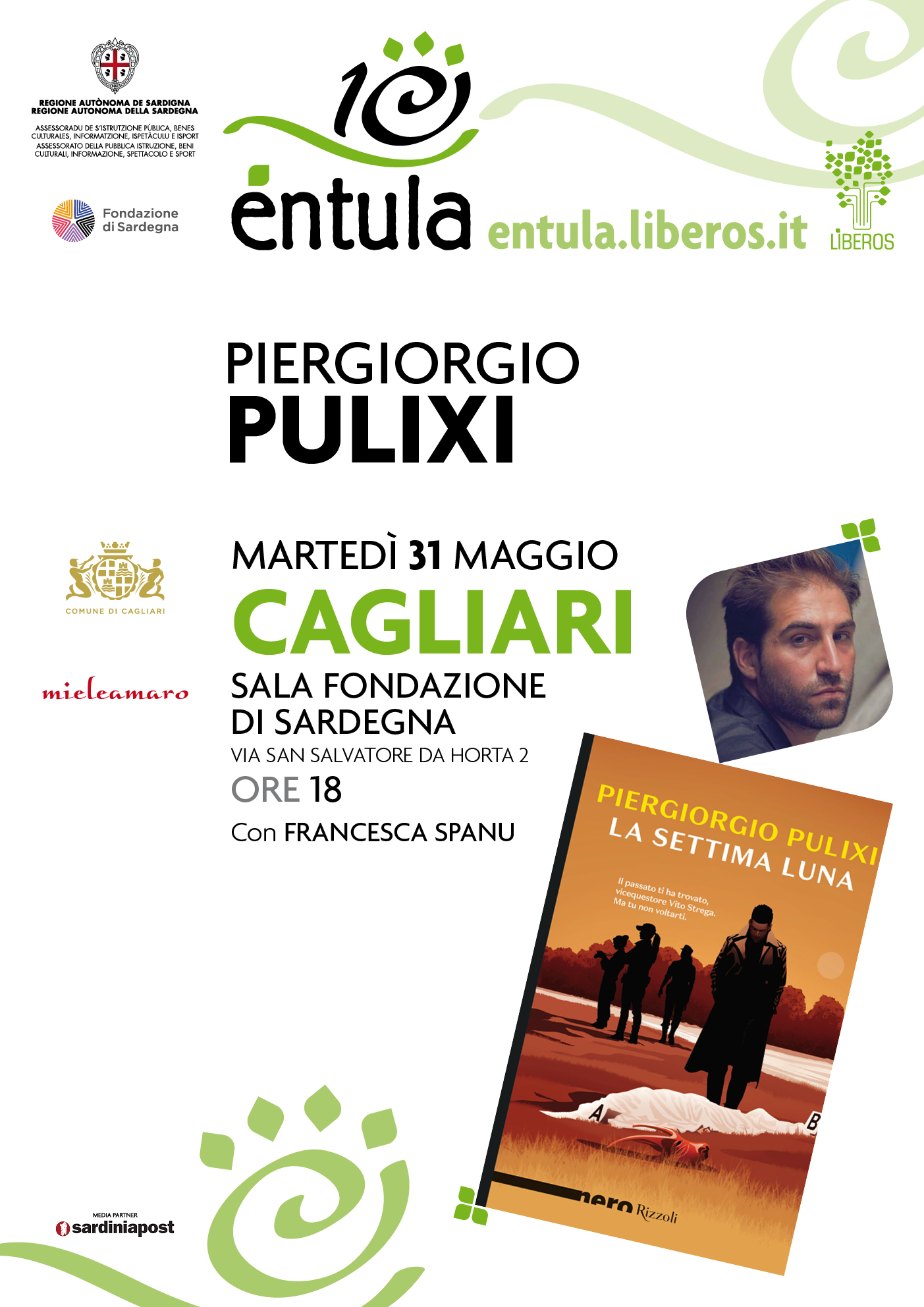 Éntula il 31 maggio a Cagliari con Piergiorgio Pulixi