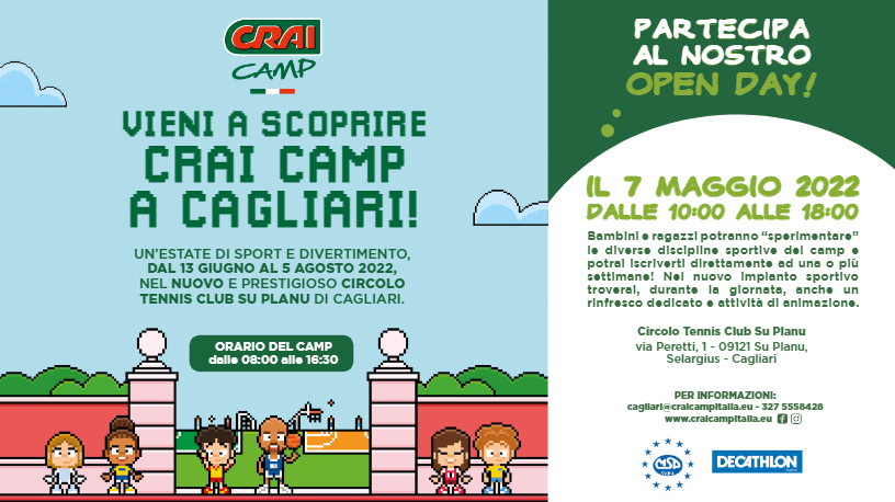 Tennis Club di Su Planu, domani via all’Open Day del Crai Camp