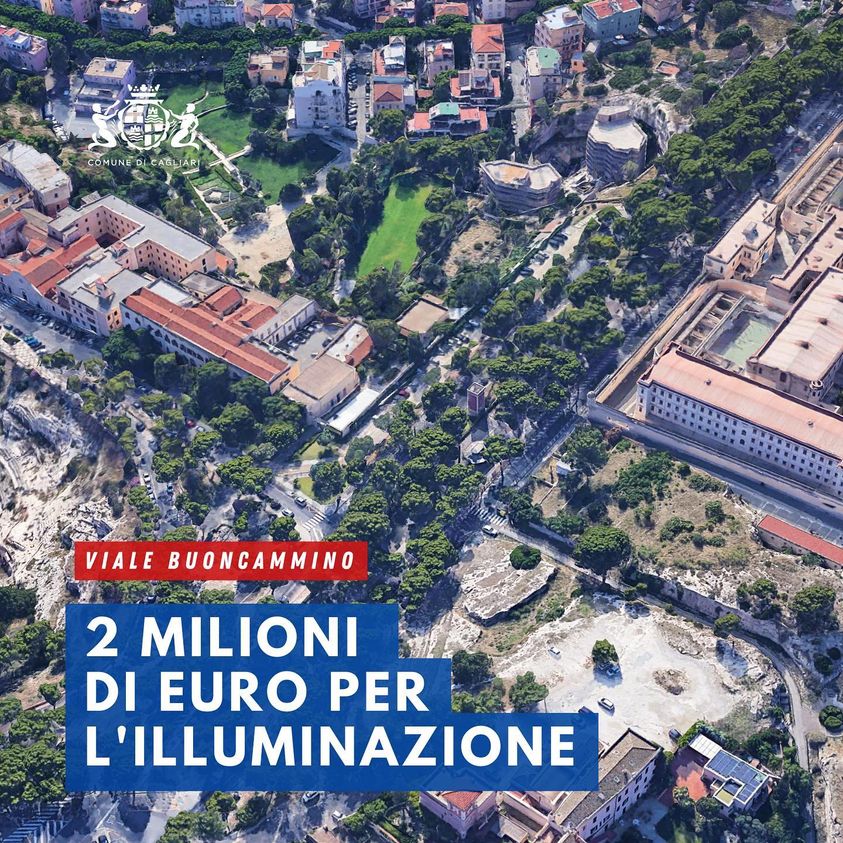 Truzzu: “Nuova illuminazione per viale Buoncammino, Cagliari più moderna e sicura”