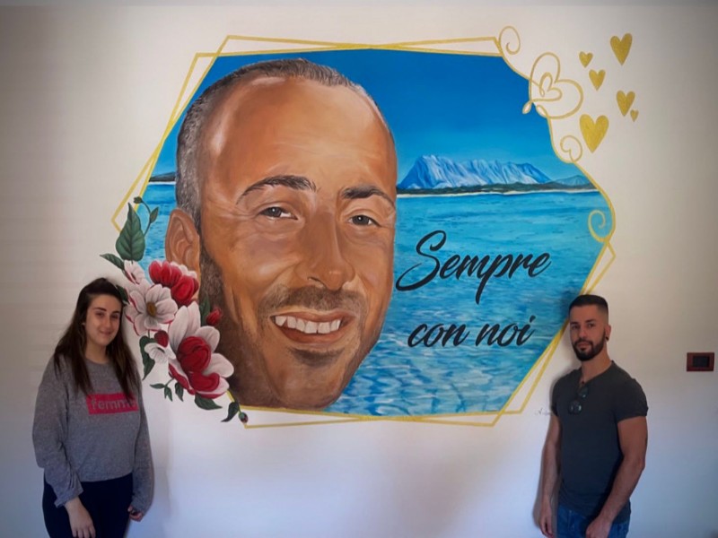 Uta, missione compiuta: “Ecco il murale per ricordare il mio papà ed eroe Sandro Pillitu”