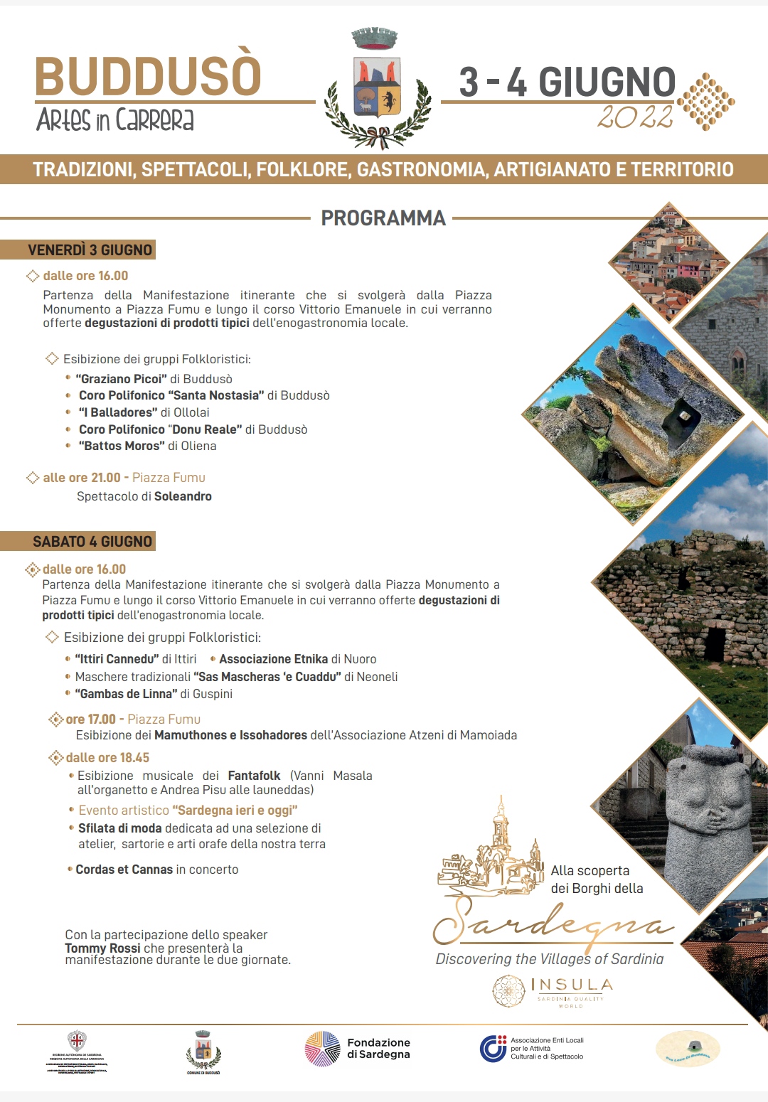 Buddusò in festa: il 3 e 4 giugno motori, folklore e musica