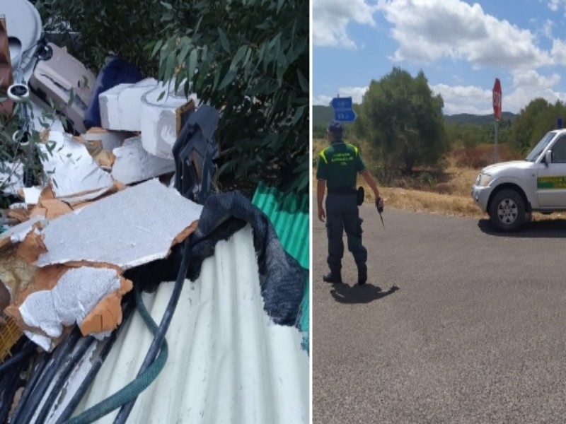 Scarica rifiuti nelle campagne di Uta, incivile beccato: 500 euro di multa