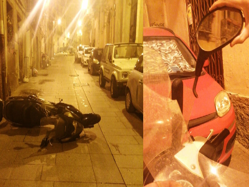Cagliari, notte d’inferno alla Marina: “Scooter distrutti e vasi spaccati da una banda di teppisti”