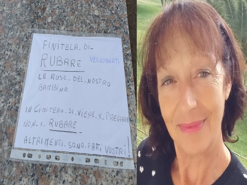 “Mio figlio morto a due anni ad Assemini, la sua lapide depredata: siete sciacalli”