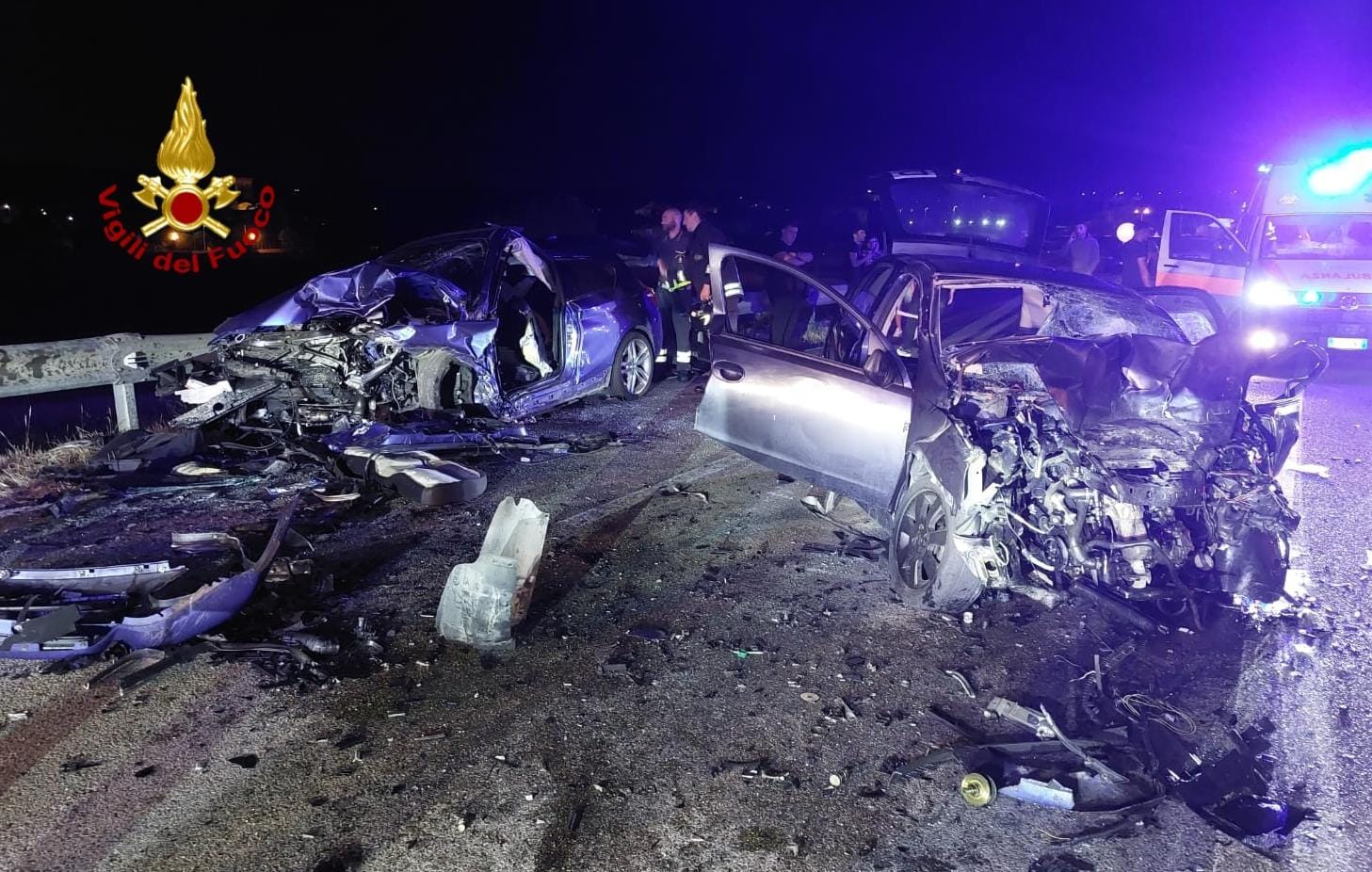 Scontro frontale sulla Ss 547 a Ortacesus, 4 feriti in ospedale