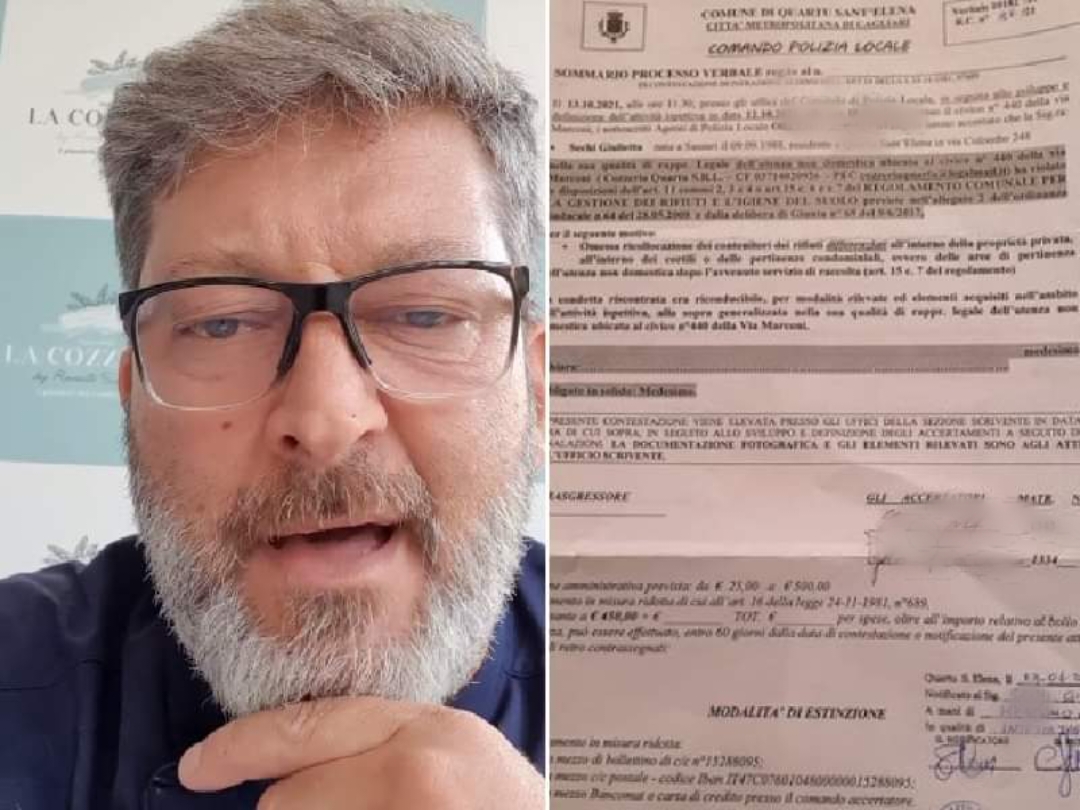Quartu, stangata al ristoratore: “Multa di 450 euro perché non ho ritirato i mastelli”