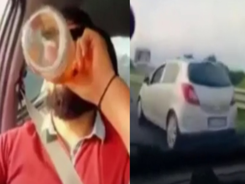 Beve whisky alla guida sulla 131 e si schianta in diretta su Facebook: ora rischia l’arresto