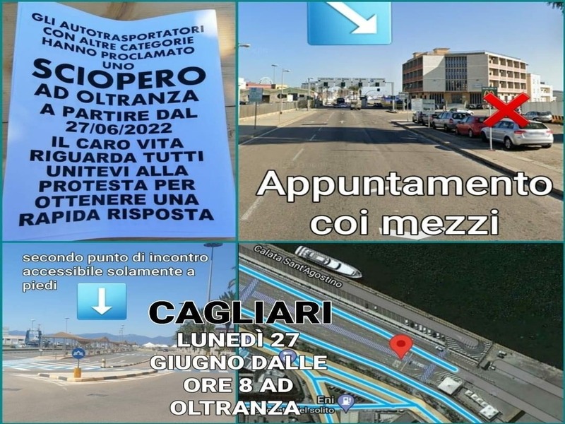 Gli autotrasportatori sardi pronti alla battaglia: “Sciopero totale dal 27 giugno, uniti dalla fame e dai rincari”
