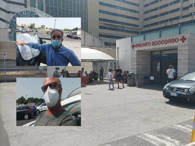 Cagliari, l’odissea rovente al pronto soccorso del Brotzu tra anziani con vertigini e malati arrivati dal Sulcis e Terralba (VIDEO)