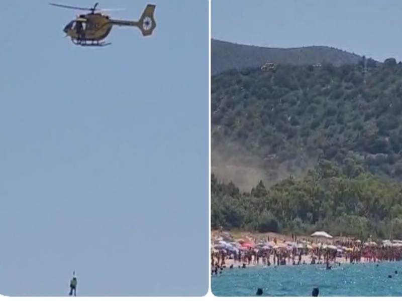 Paura in spiaggia a Geremeas: un uomo colto da malore salvato dall’elisoccorso (VIDEO)