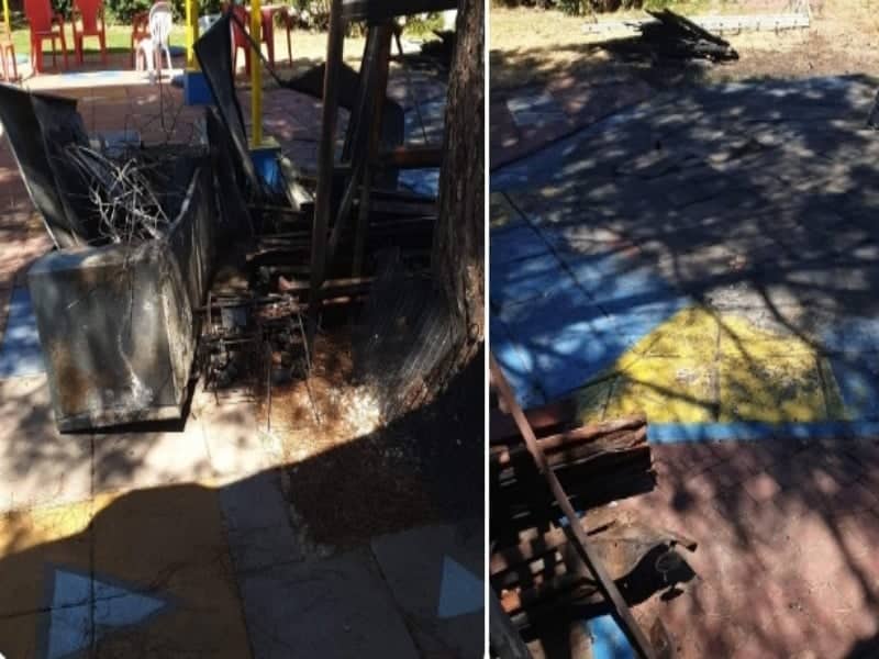 Quartu, devastata col fuoco la polisportiva di Flumini: “Fermate il piromane incappucciato”