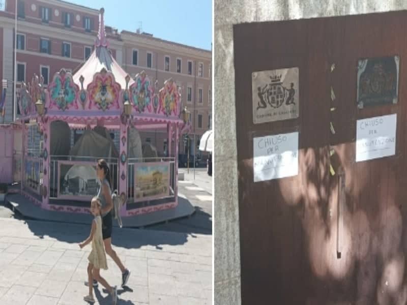 La Cagliari di Truzzu, bagni chiusi e addio giostrina in piazza Garibaldi: “Sindaco, così facciamo figuracce coi turisti”