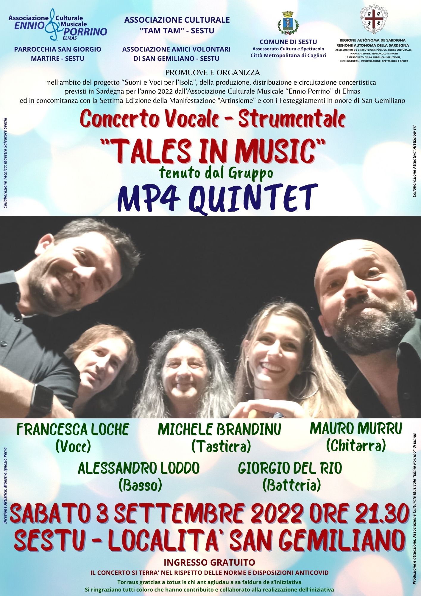 Sestu, gli MP4 Quintet per la festa di San Gemiliano