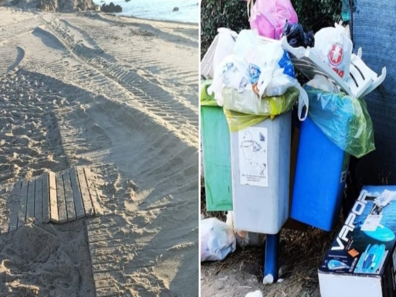 Costa Rei, rifiuti selvaggi e passerelle rotte in spiaggia: “Un degrado inaccettabile”