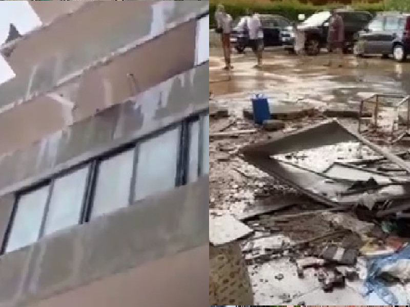 Sestu, tragedia sfiorata a Cortexandra: il parapetto di un balcone precipita in un parcheggio (VIDEO)