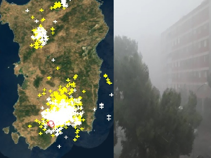 Fulmini a Flumini, non è un gioco di parole: il litorale di Quartu allagato nel ciclone del temporale