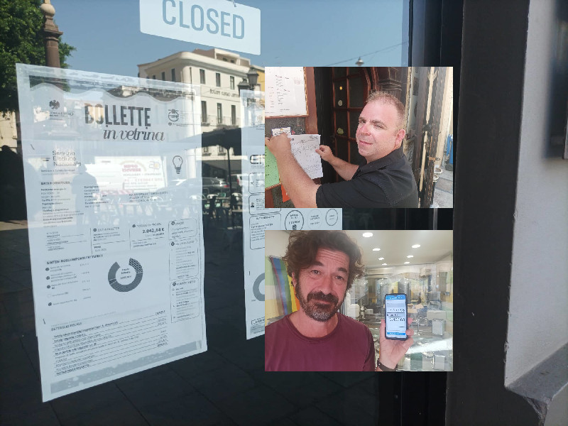 Cagliari, i ristoratori appendono le bollette accanto ai menù: “Non chiamateci ladri se aumentiamo i prezzi”