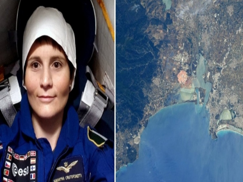 Samantha Cristoforetti omaggia Cagliari e la Sardegna dallo spazio: “Paesaggi bellissimi come un microcontinente”