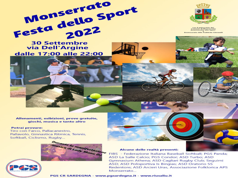 Baseball, ciclismo e calcio protagonisti a Monserrato con la festa dello sport: “Gare e degustazioni al parco Magico”