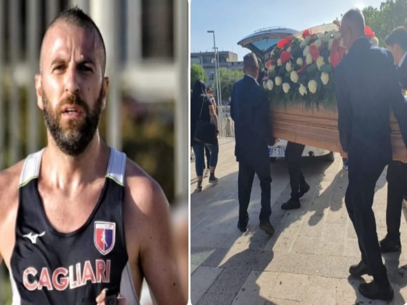 Cagliari, lacrime e palloncini per l’addio al runner Simone Longu: “Per tutti noi sei stato un dono”
