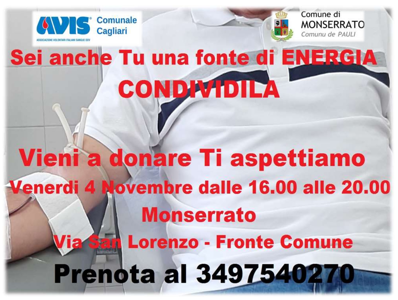 Monserrato, una giornata dedicata alla donazione del sangue