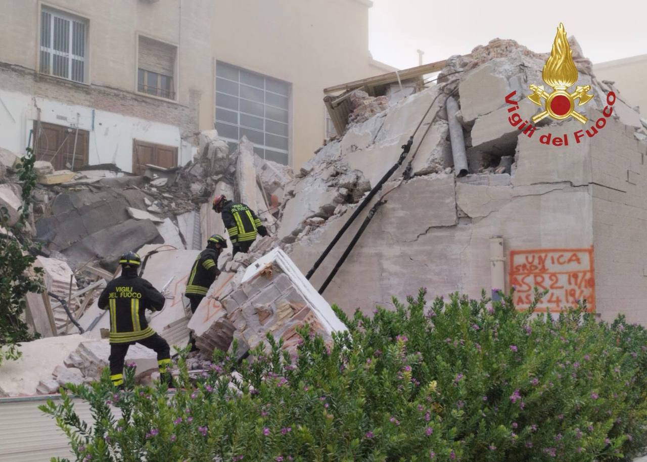 Crollo all’Università di Cagliari, esclusa la presenza di persone coinvolte