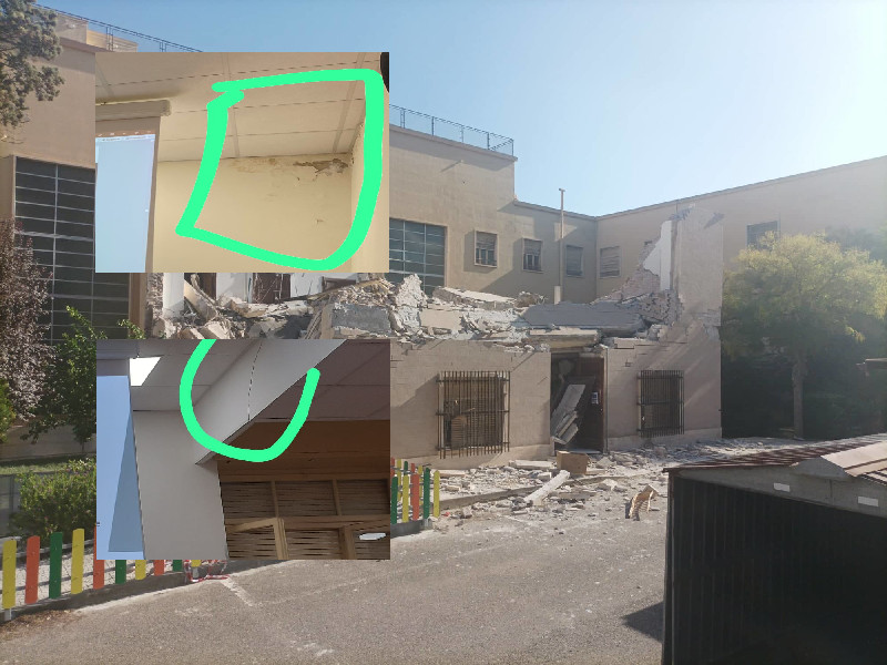 Cagliari, l’aula magna a poche ore dal crollo: “Ecco le crepe e l’umidità che mangia il muro”