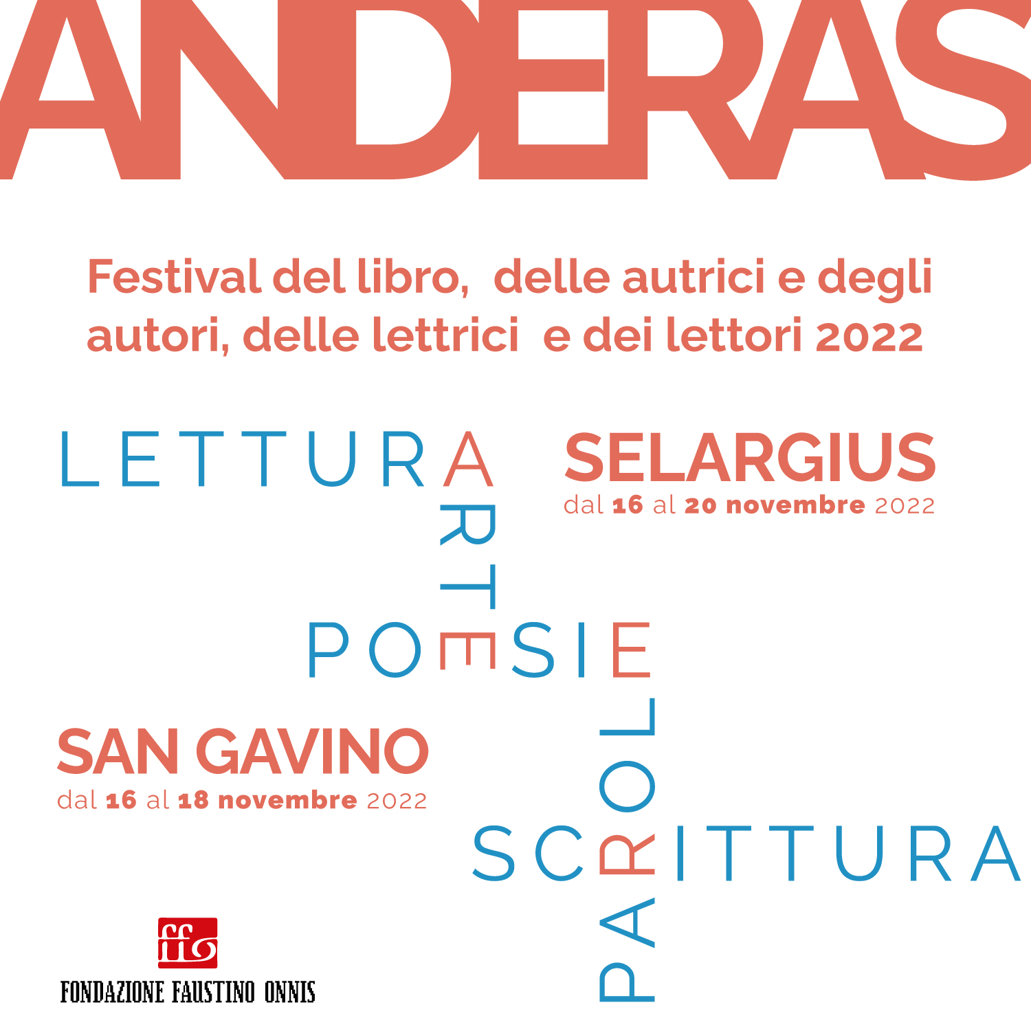 Dal 16 al 20 novembre la prima edizione del Festival Anderas