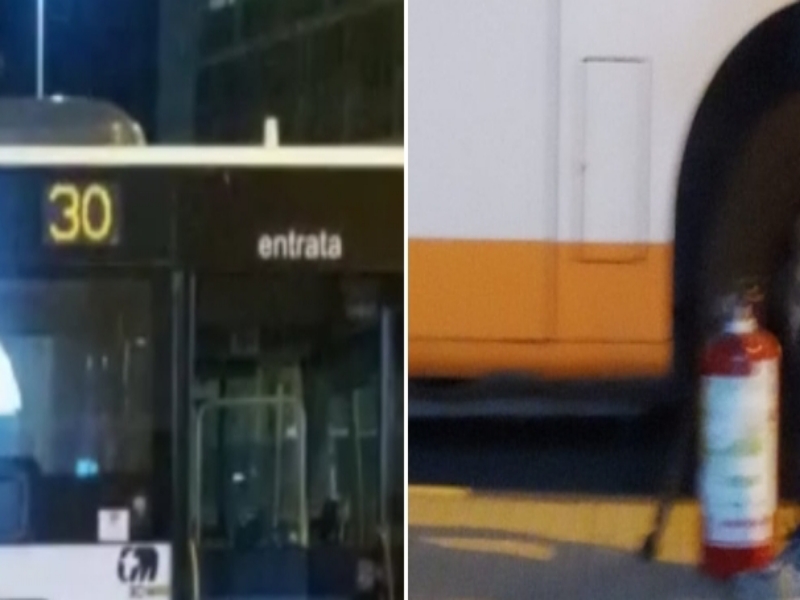 Cagliari, tanto fumo e puzza di bruciato: evacuato un bus del Ctm