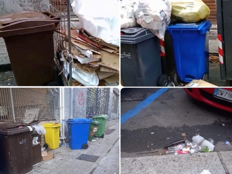Caos rifiuti a Cagliari: “Situazione drammatica a Stampace, basta scuse il Comune intervenga”