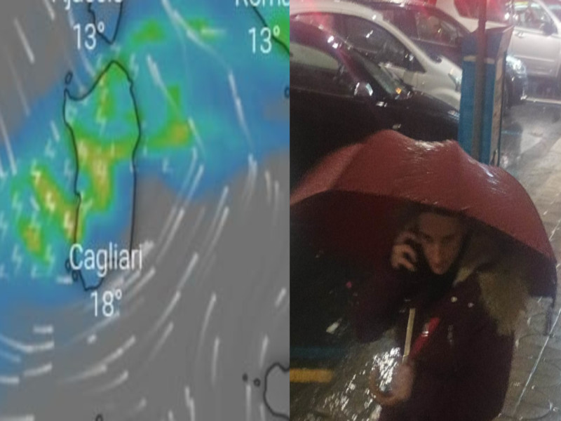 Tempesta di fulmini e bomba d’acqua su Cagliari e Pirri ma l’allerta non c’era