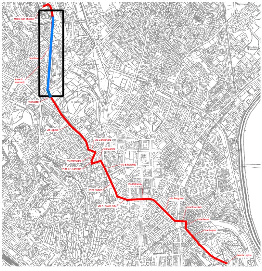 Cagliari, un super cantiere tecnologico: la mappa della nuova mega condotta da San Michele a Monte Urpinu