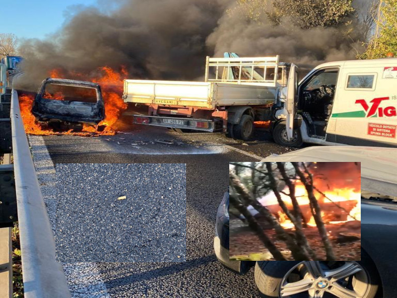 I proiettili, i chiodi e le auto bruciate: così il commando armato ha assaltato il portavalori in Sardegna