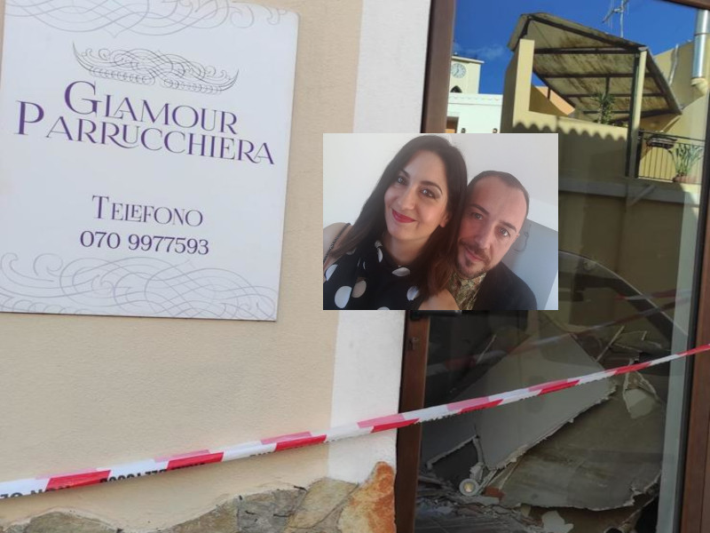 Villaputzu, crolla il soffitto del salone di una coppia di parrucchieri: “Vivi per miracolo”