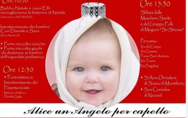 Natale della solidarietà a Mogoro: raccolta fondi per i bimbi dell’ospedale pediatrico