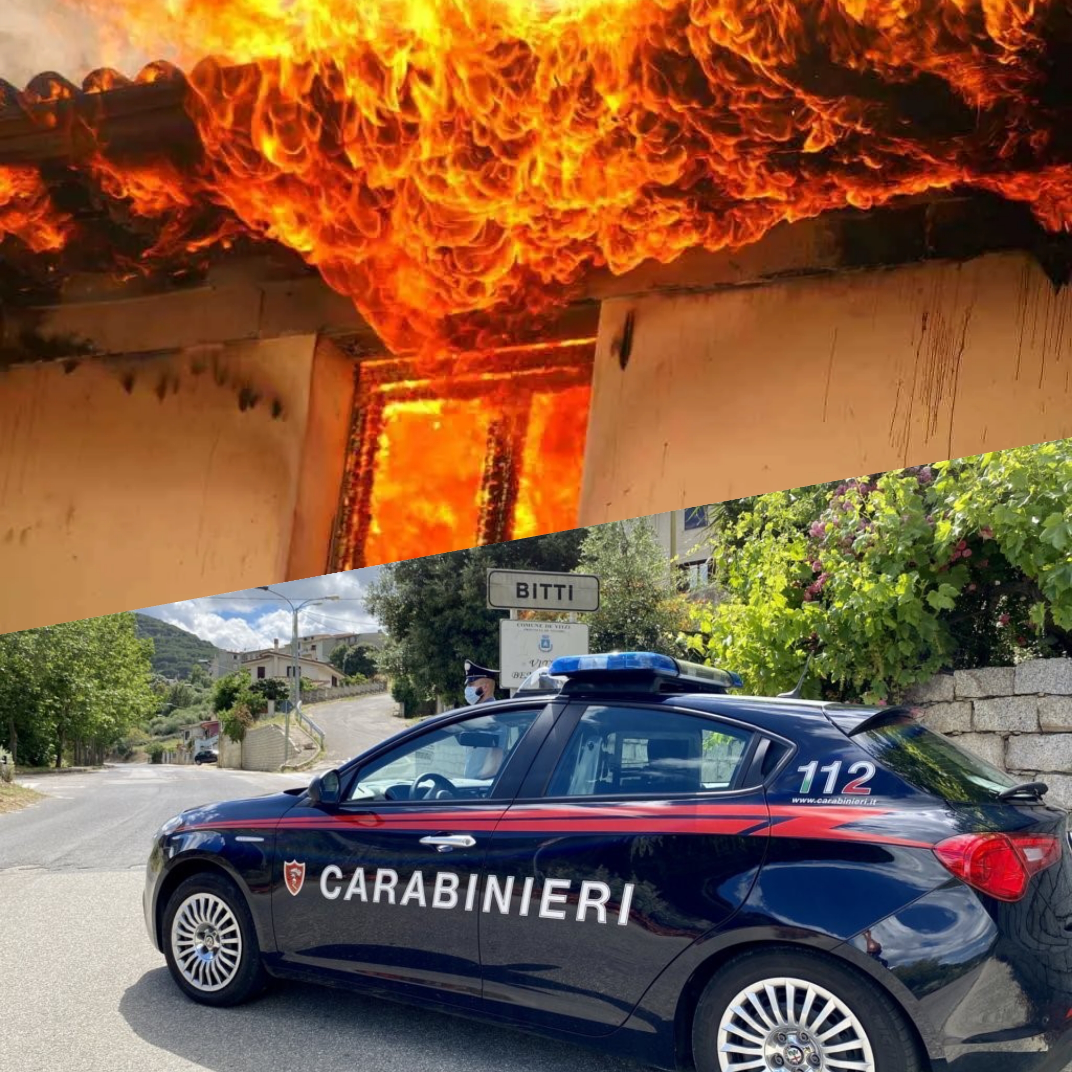 Casa in fiamme a Bitti, i carabinieri salvano la vita a un 64enne