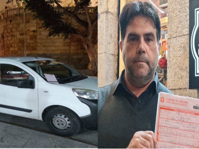 Cagliari, dieci multe per sosta vietata: “Ridatemi il mio carico e scarico davanti al Bastione”
