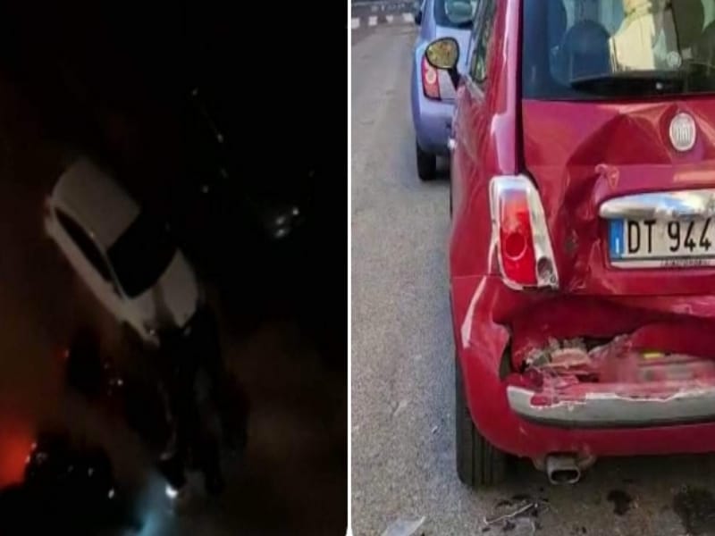 Cagliari, allarme movida a Stampace: festa in mezzo alla strada alle 4 del mattino e 2 auto distrutte