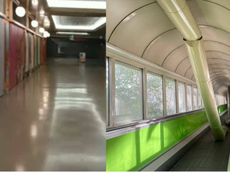 Cagliari, degrado nella Città Mercato spettrale e senza negozi: crolla un bocchettone dell’aria