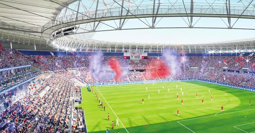 Truzzu, l’appello alla Regione: “Servono 50 milioni per il nuovo stadio del Cagliari”