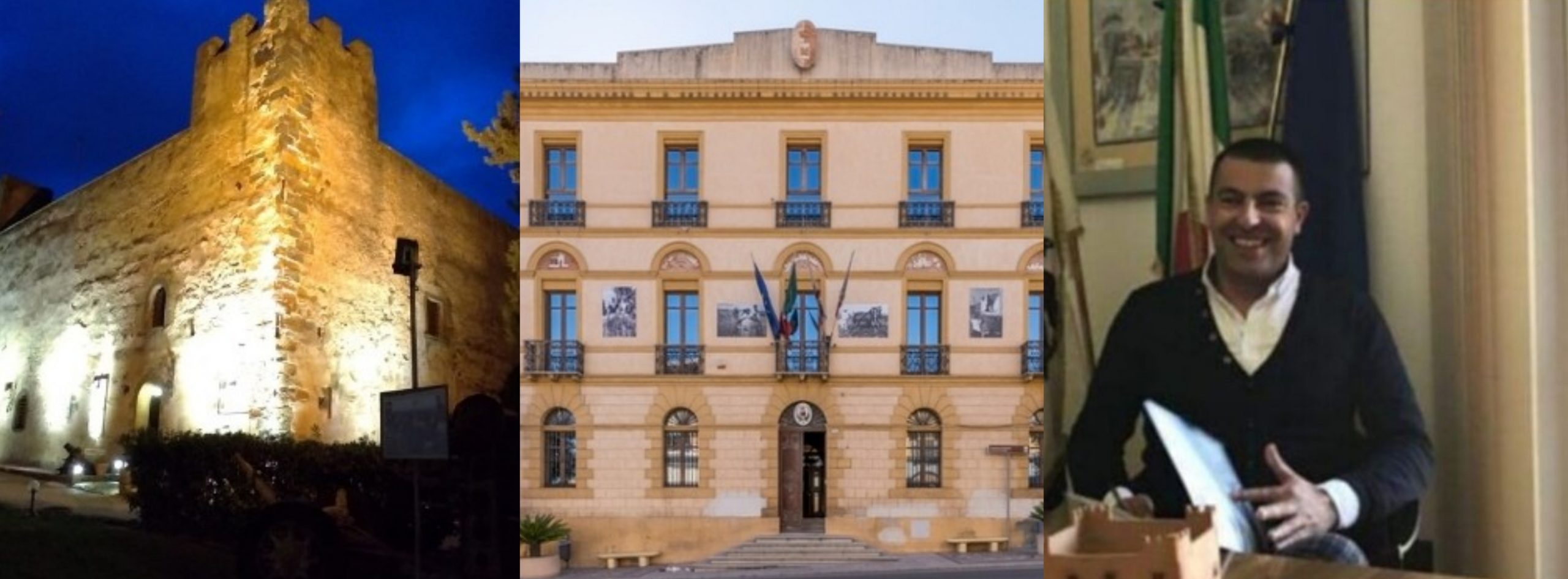 Sanluri non conosce crisi e si accende ancora di più: illuminazione artistica nel palazzo del municipio