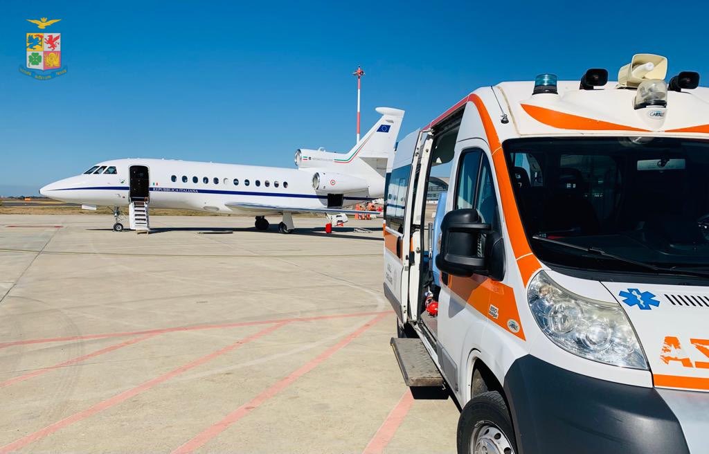 Cagliari, uomo in pericolo di vita soccorso dall’Aeronautica militare e portato a Venezia