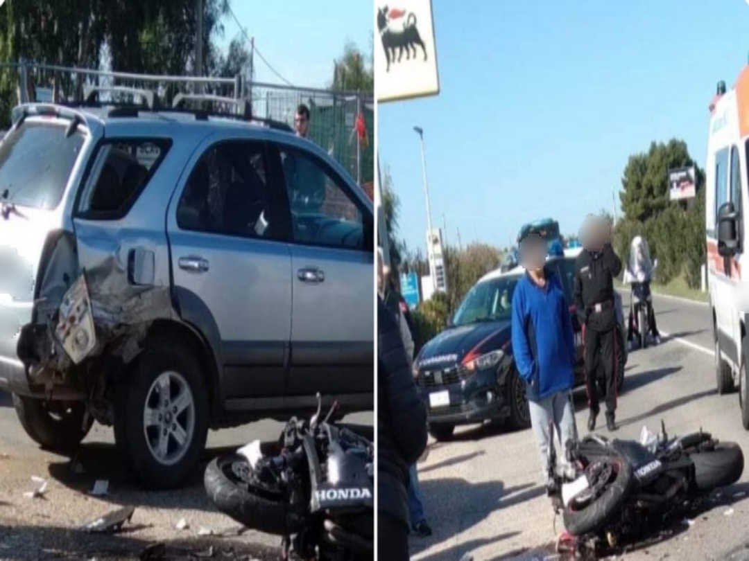 Maracalagonis, terribile schianto alle porte del paese: motociclista gravissimo portato al Brotzu