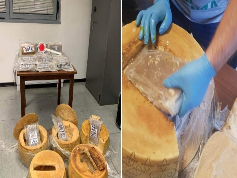Cento kg di coca nascosti nelle forme di parmigiano: la droga destinata allo spaccio di Cagliari
