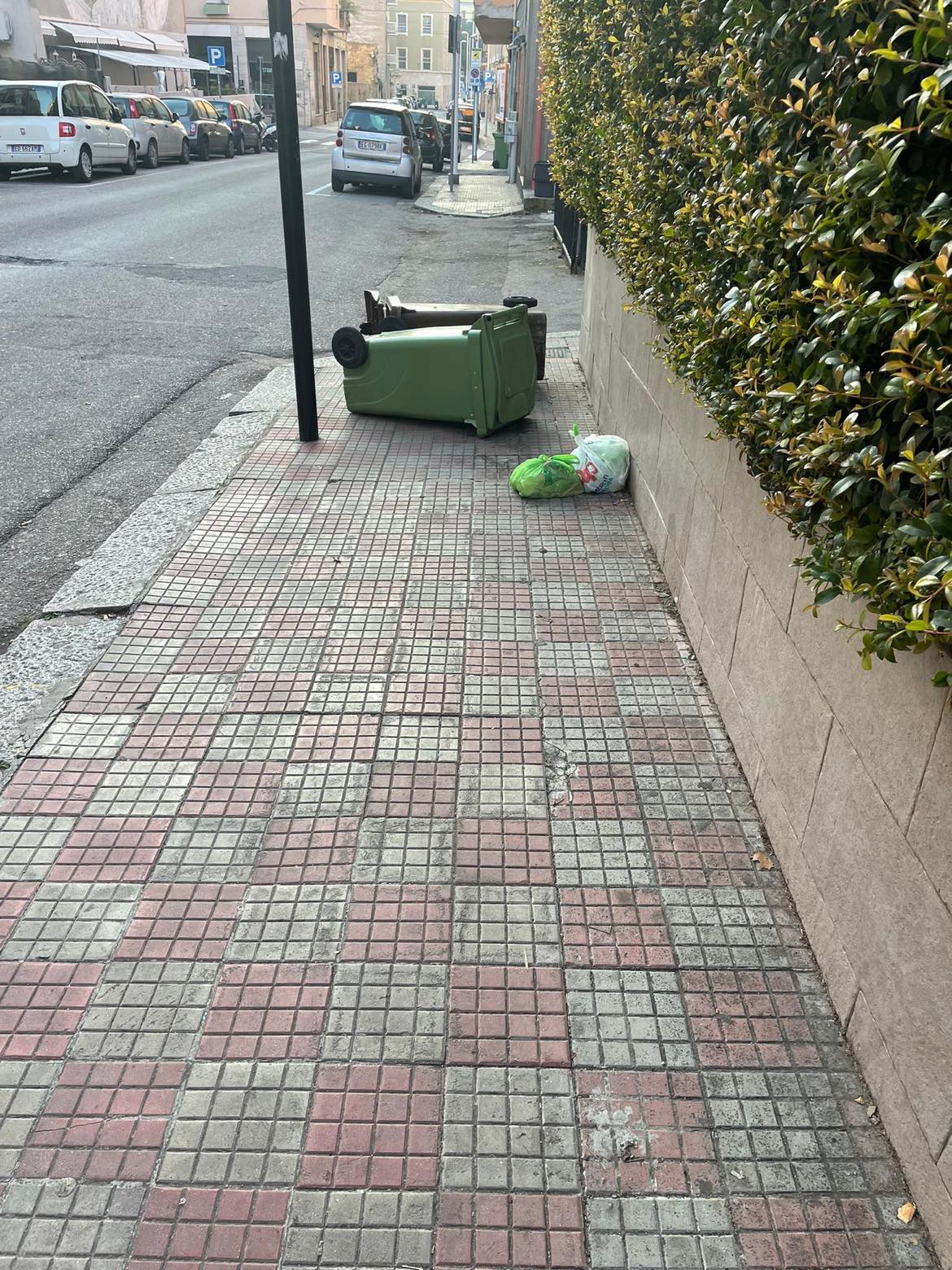 Mastelli distrutti, cassonetti gettati per terra e rifiuti dappertutto: la malamovida a Stampace colpisce ancora